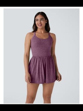 Sleeveless Heathered Plum Romper